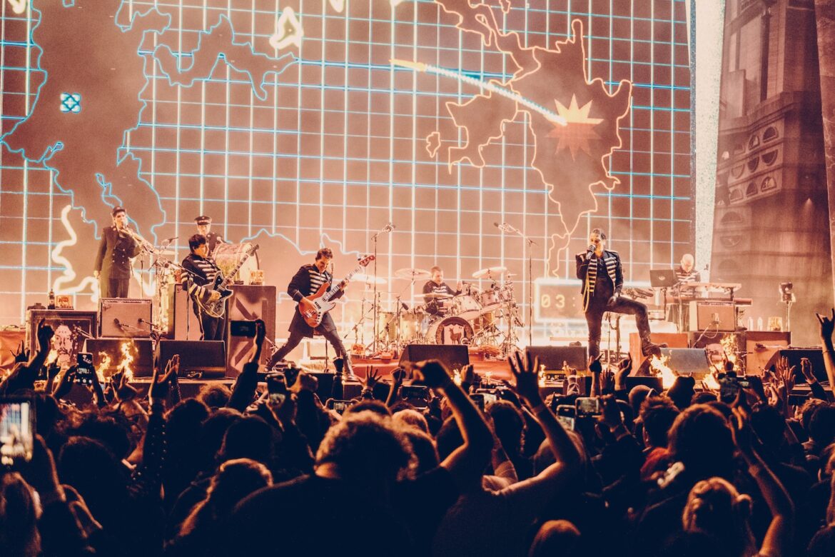 My Chemical Romance performing live on stage